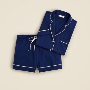 Cotton-blend pajama short set